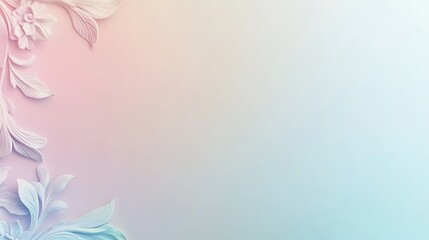 Naklejka premium Pastel Floral Design Background With Copy Space