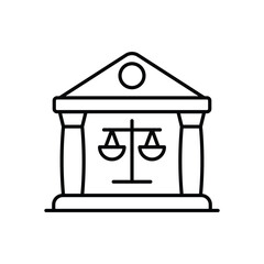 Supreme Court vector icon