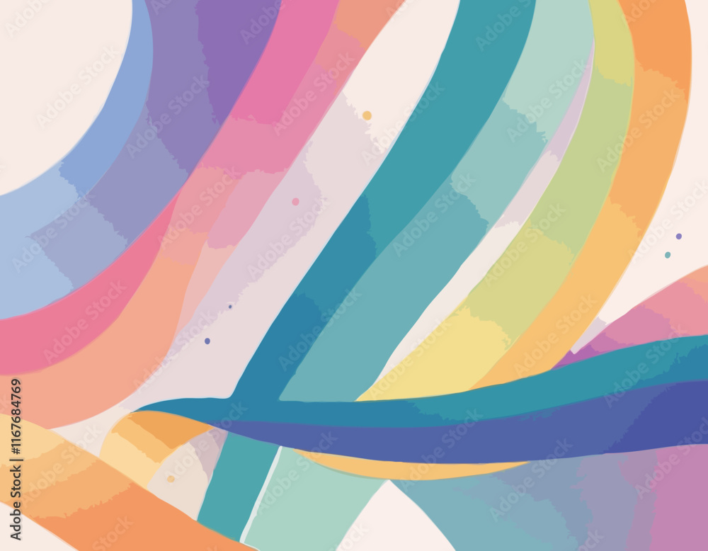 Poster abstract backgrounds with color gradient lines. vector bg with squiggle rainbow gradient ribbon shap
