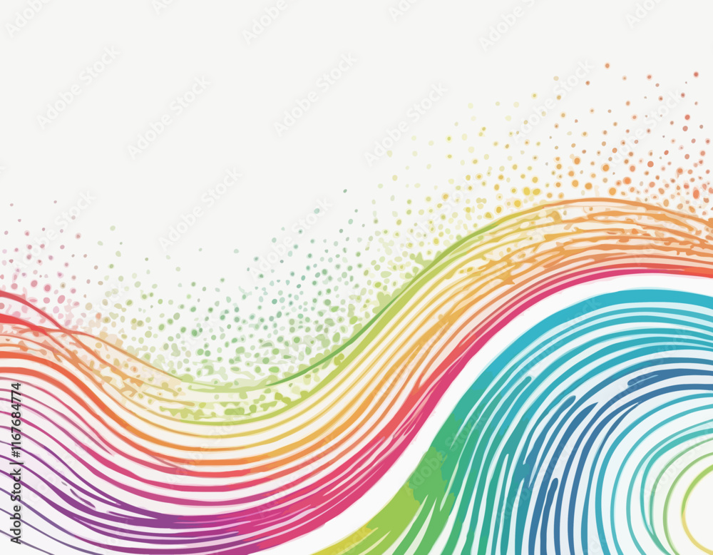 Poster abstract backgrounds with color gradient lines. vector bg with squiggle rainbow gradient ribbon shap