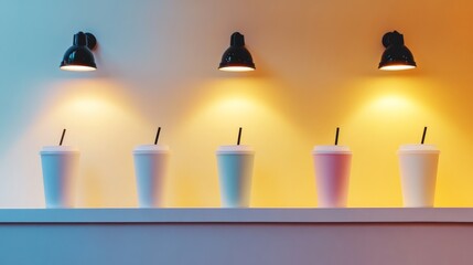Warm Drinks Displayed with Clean Composition