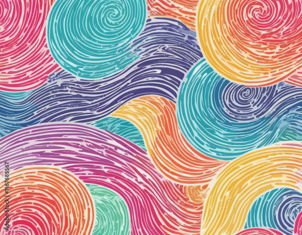 Poster abstract color lines with a gradient. vector pattern with splash shapes. wavy swirl design elements.