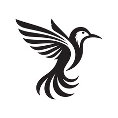 Silhouette of a bird vector icon for logo, and design