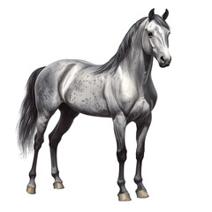 Obraz premium Grey horse illustration