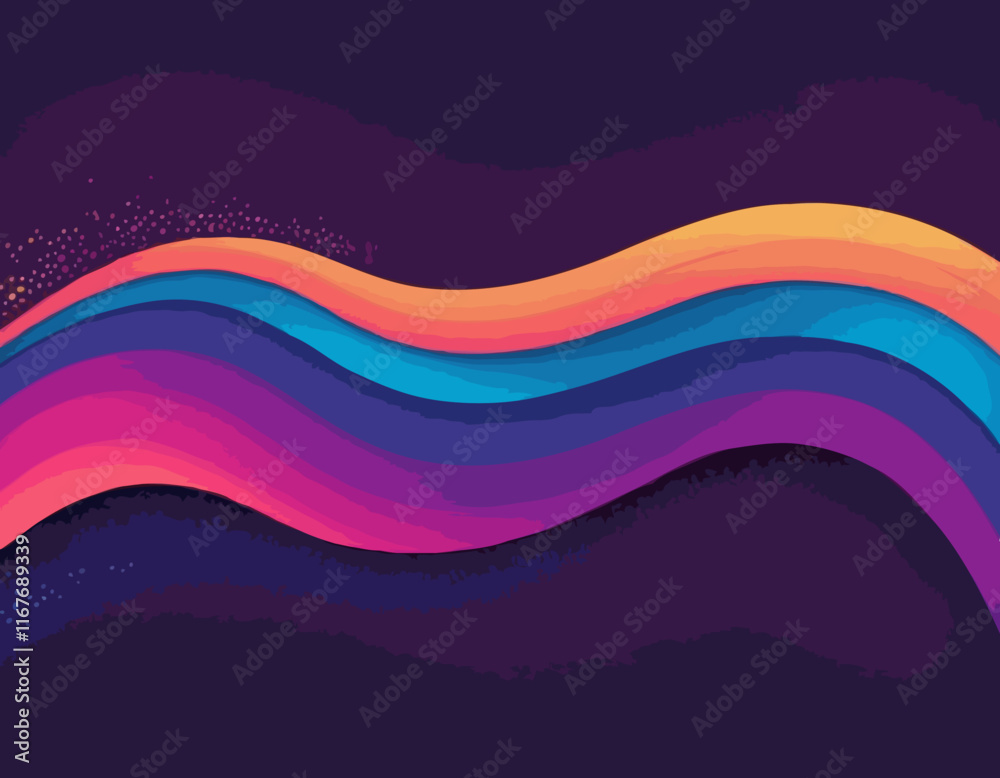 Poster abstract gradient lines. vector 3d fluid graphic shapes. dynamic liquid spiral and curve colorful st