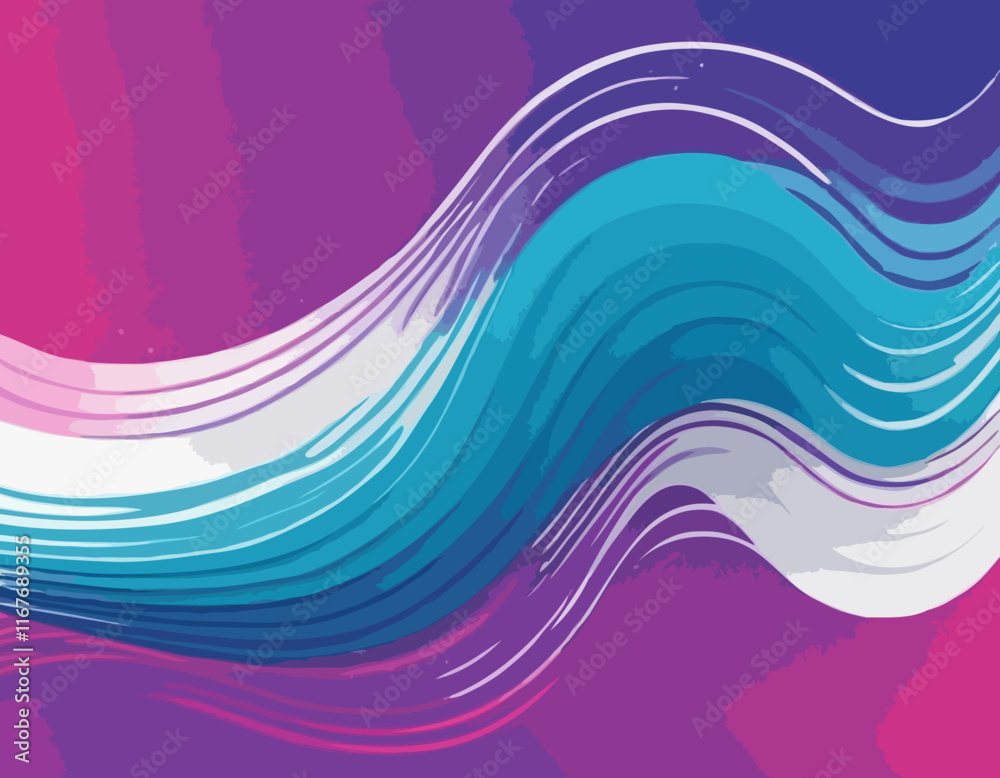 Poster abstract gradient lines. vector 3d fluid graphic shapes. dynamic liquid spiral and curve colorful st