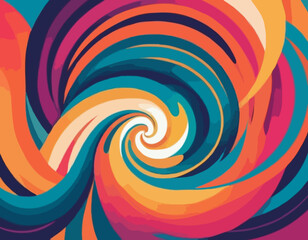 Abstract Background with Dynamic Colorful Swirl Line Shapes. Vector Geometric Pattern with Squiggle Gradient Elements
