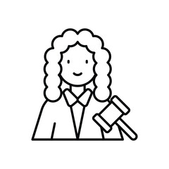 Judge vector icon