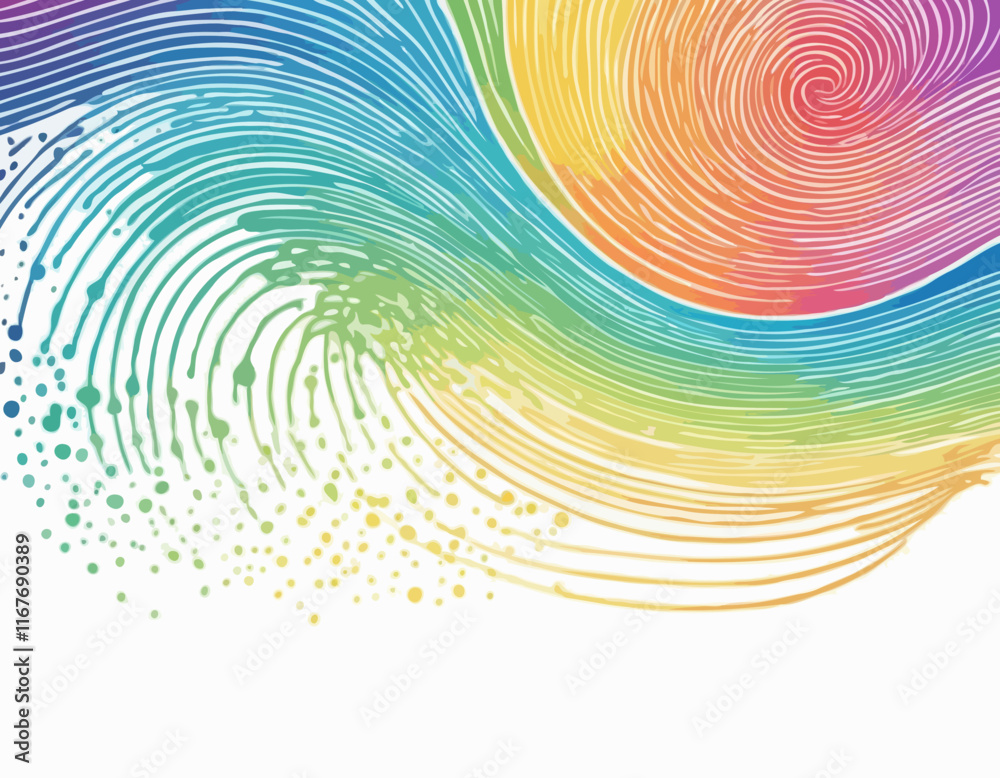 Poster abstract backgrounds with color squiggle lines. rainbow gradient design elements