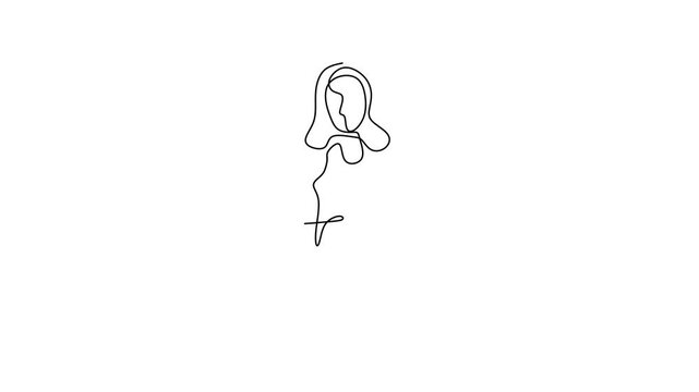 yoga namaste concept continuous one line drawing minimalist design. Minimalism theme vector illustration.