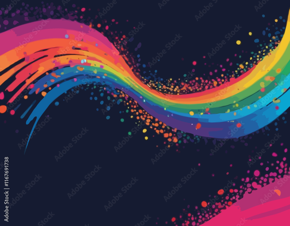 Poster set of color gradient lines. abstract wave 3d strokes. vector splashing dynamic shapes in rainbow co