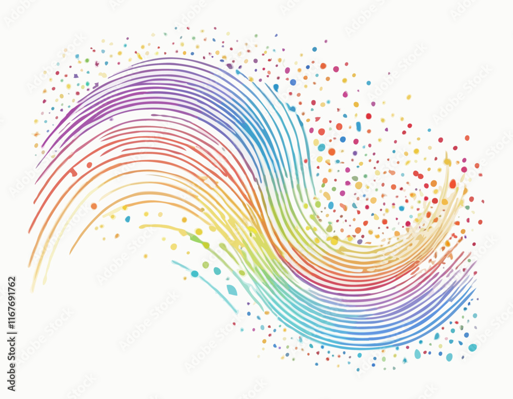 Poster set of color gradient lines. abstract wave 3d strokes. vector splashing dynamic shapes in rainbow co