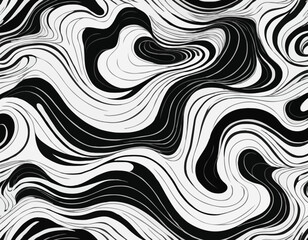 Rainbow Colored Pattern with Abstract Curve Lines. Vector Spiral Lines with Gradient on Black Background.