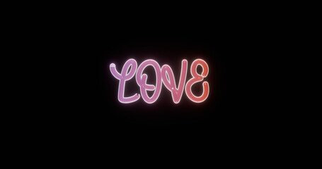 Love text with transparent background, Affection and Care concept, For special occasions and showing love. Abstract text for Valentine's day, mother's day, to show love to a loved one.