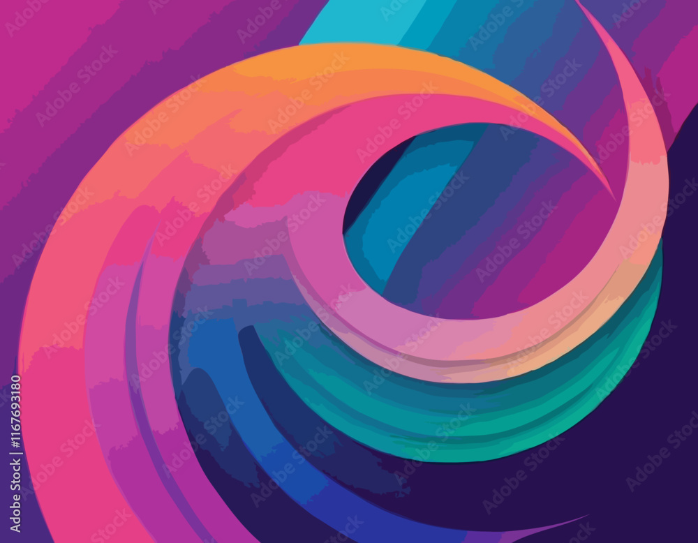Poster abstract background with gradient lines. vector 3d fluid graphic shapes. dynamic liquid curve colorf