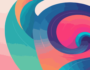 Obraz premium Abstract Background with Gradient Lines. Vector 3d Fluid Graphic Shapes. Dynamic Liquid Curve Colorful Stripes. Modern Design of Minimal Color Swirl and Blend Elements