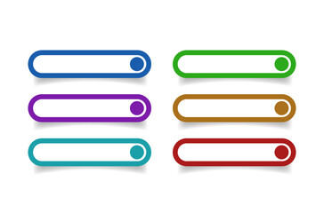 Obraz premium Colorful CTA button set.