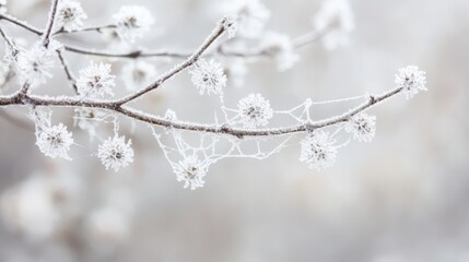 Winter frosted blossoms nature photography calm close-up nature's beauty