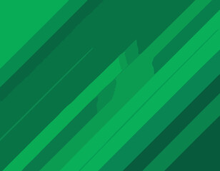 Geometric Green Background with Diagonal Stripes and Gradients. Vector Minimalist Backdrop for Traditional Irish St. Patrick Day
