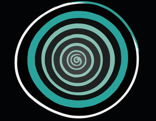 Air Flow Swirl Light Effect. Spiral Wind Circle Stream Illustration. Circular Air Vortex Waves From Conditioner