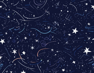 Funky Y2k Bg with Sparkle Stars. Vector Set of Metaverse Illustrations with Lines