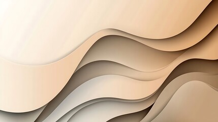 Abstract Beige and Brown Wavy Layers Design