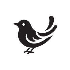 Silhouette of a bird vector icon for logo, and design