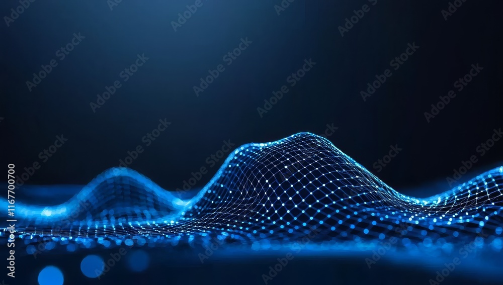 Poster utilizing big data and data science, generative ai and deep learning algorithms analyze stock market