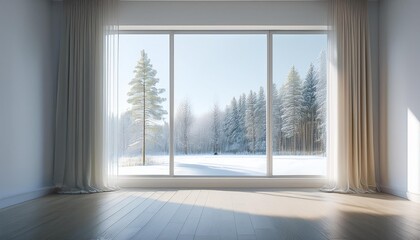 Fototapeta premium room with a window in the morning