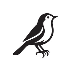 Silhouette of a bird vector icon for logo, and design