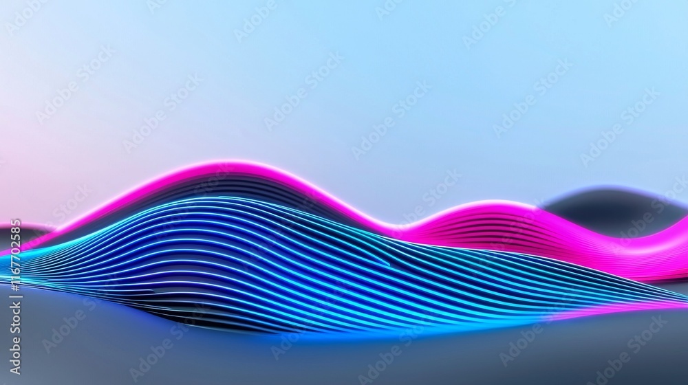 Poster the flow of cyber big data. blockchain data fields. network lines connecting streams. the concept of