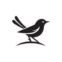 Silhouette of a bird vector icon for logo, and design