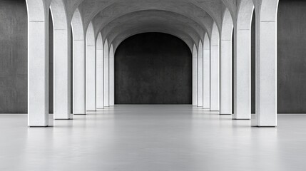 Fototapeta premium Urban architecture featuring concrete blocks in an industrial style serves as a background wallpaper.