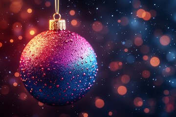 Obraz premium A Christmas ornament with a geometric pattern. Ideal for holiday decorations and festive crafts