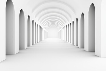 Obraz premium The art and design of modern architecture ceilings often feature curved patterns.