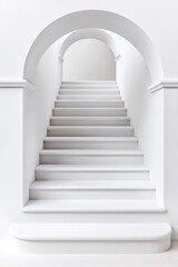 Sleek modern staircase with elegant curved design features.