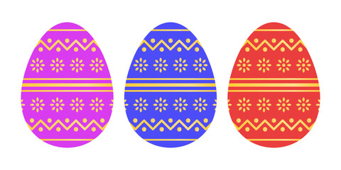 Three easter egg set.