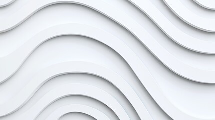 Obraz premium A white background with a three-dimensional striped pattern, an intriguing minimalist architectural background in white and grey, created as a 3D render illustration.