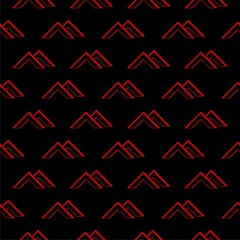 Roof icon seamless pattern isolated on black background