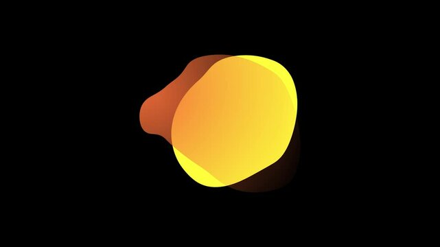 Abstract blob shape gradient 4k animation on black background abstract technology or biotech or science gradient shape hd animation on black background blue, orange, purple, green, or red gradients