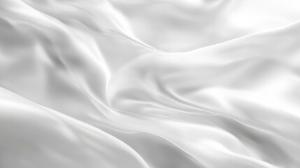 Obraz premium Smooth white silk fabric with soft folds and elegant texture