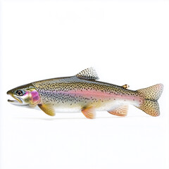 Naklejka premium trout on a white background