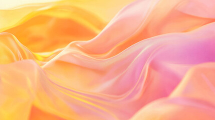 Obraz premium Vibrant swirling abstract waves in orange and pink fabric texture