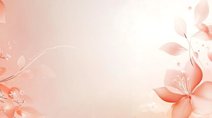 Naklejka premium Delicate Peach Blossoms and Soft Floral Design