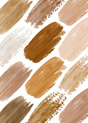 Colorful paint strokes, warm earthy tones, artistic texture, abstract background, modern design, creative palette.