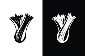 Leek icon vector on White Background ,Vector Art Illustration on white background.