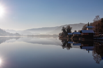 Serene Winter Scene With Lake