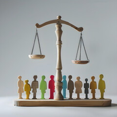 Abstract Representation of Fairness: Balanced Scales Symbolizing Justice and Equality