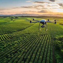Drone AI Monitoring Agriculture Fields