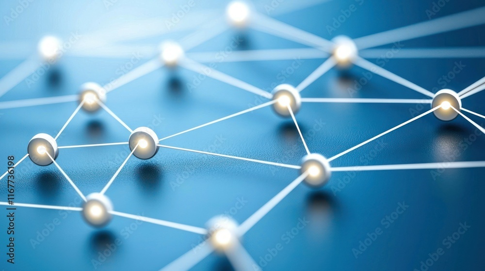 Poster abstract network connection: interconnected nodes and global communication